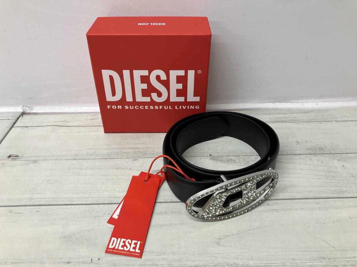 DIESEL ディーゼル X09611 ベルト サイズ:85 ブラック 通研