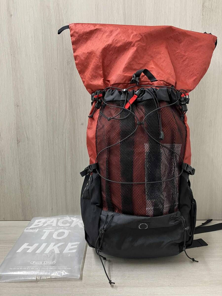 山と道 U.L.HIKE & BACKPACKKING THREE Brick Red ブリックレッド Mesh UNISEX M ザック 袋あり