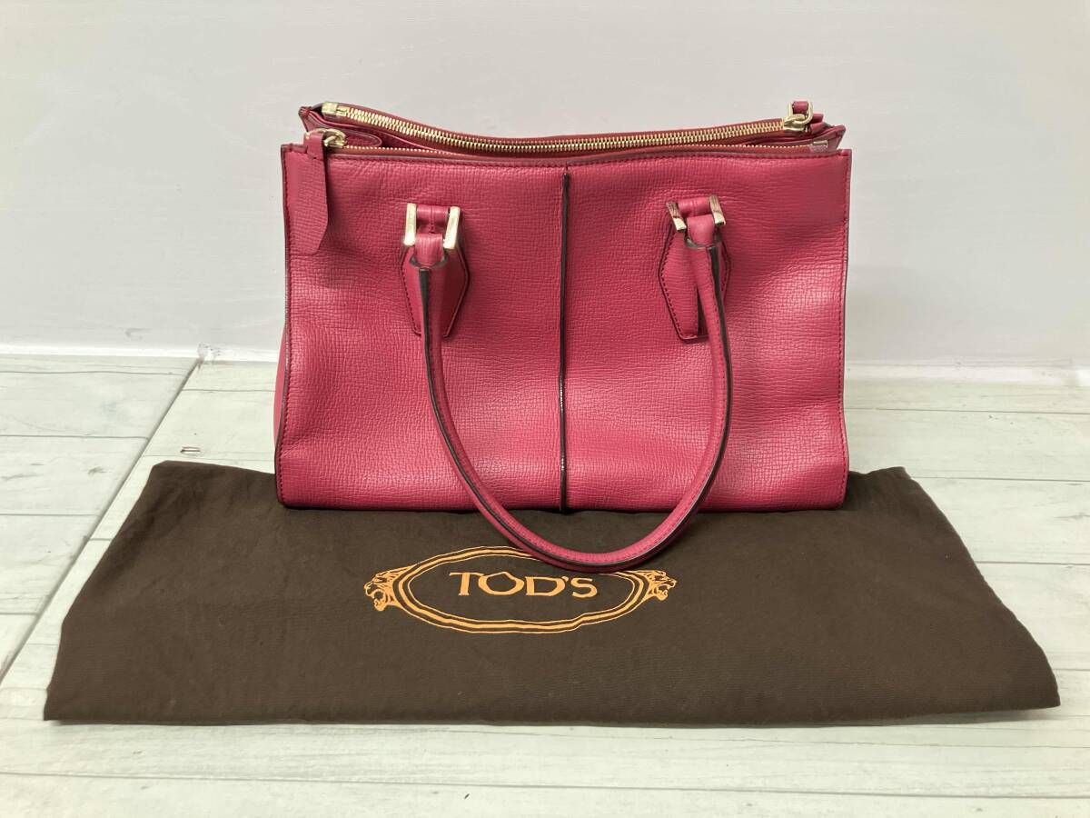 TOD'S トッズ IT32 ハンドバッグ レザー マゼンタ 通年