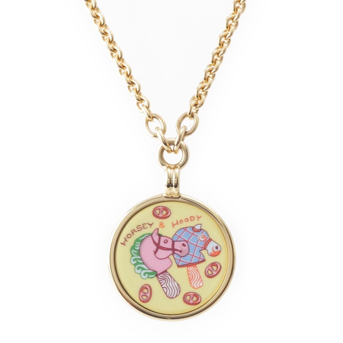エルメス メダイユ ファニー アイスクリーム ネックレス PM GP ゴールド【中古】