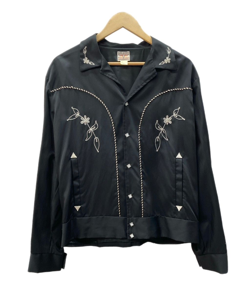 リアルマッコイズ THE REAL McCOY'S EMBROIDERED RAYON WESTERN JACKET レーヨンウエスタンジャケット ブルゾン MJ25009 サイズ42 ジャケット 刺繍 ブラック 104MT-3212