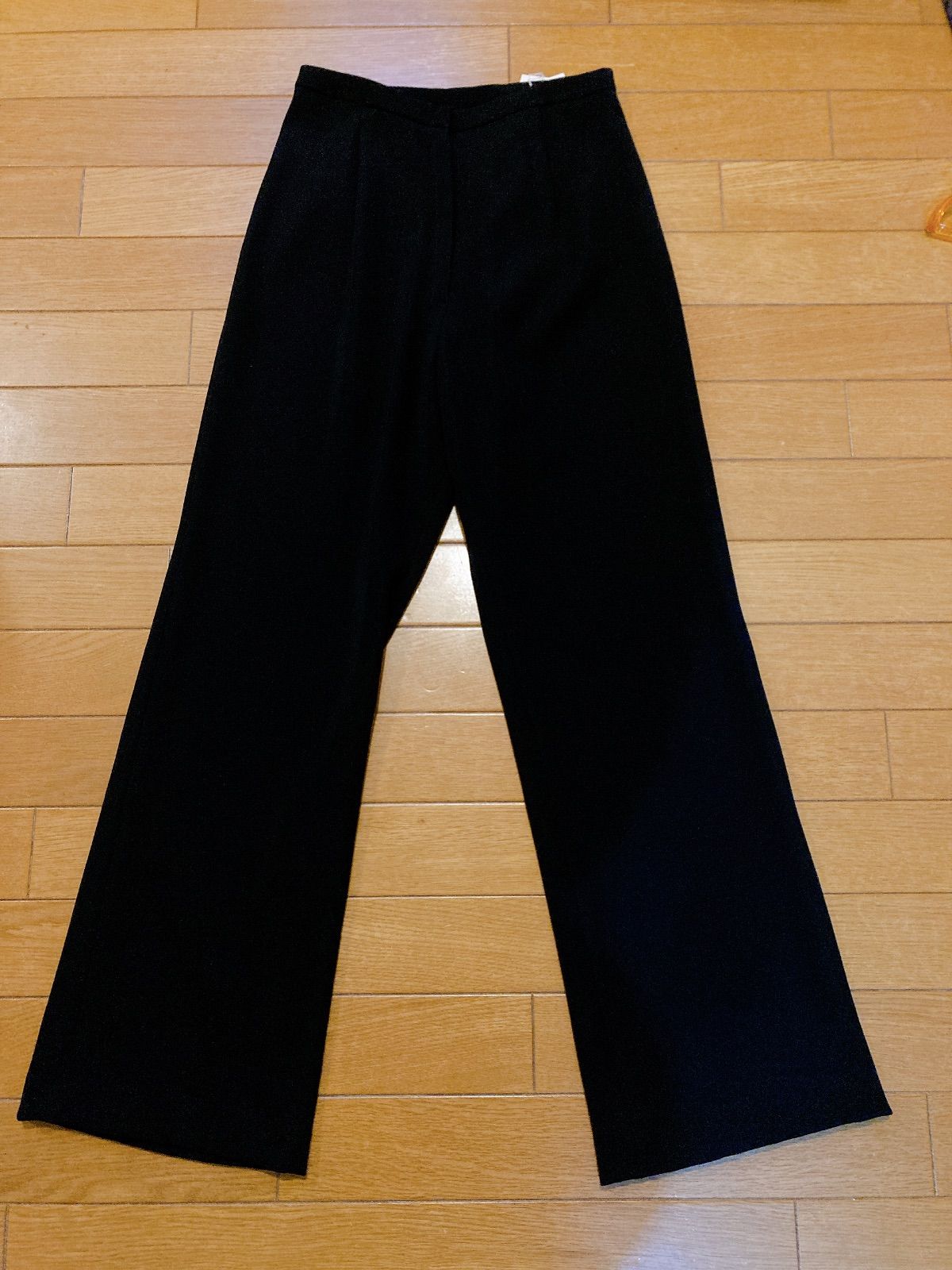 レディースパンツ 黒色パンツ 婦人パンツ 長ズボン レトロ