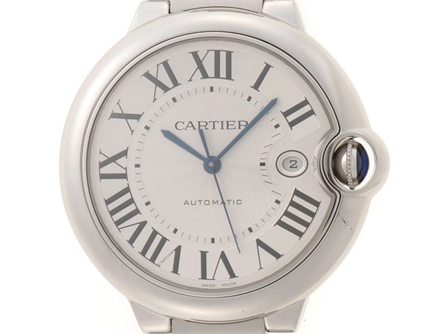 CARTIER カルティエ ウォッチ バロンブルーLM 時計 W69012Z4 腕時計 ステンレススチール シルバー 自動巻き シルバー文字盤 メンズ【中古】436