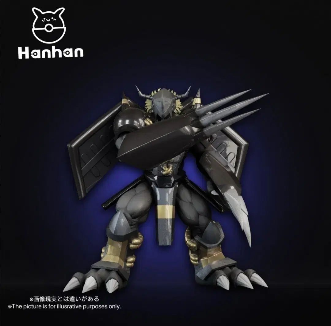 HANHAN(ハンハン) ブラックウォーグレイモン デジタルモンスター レジン フィギュア