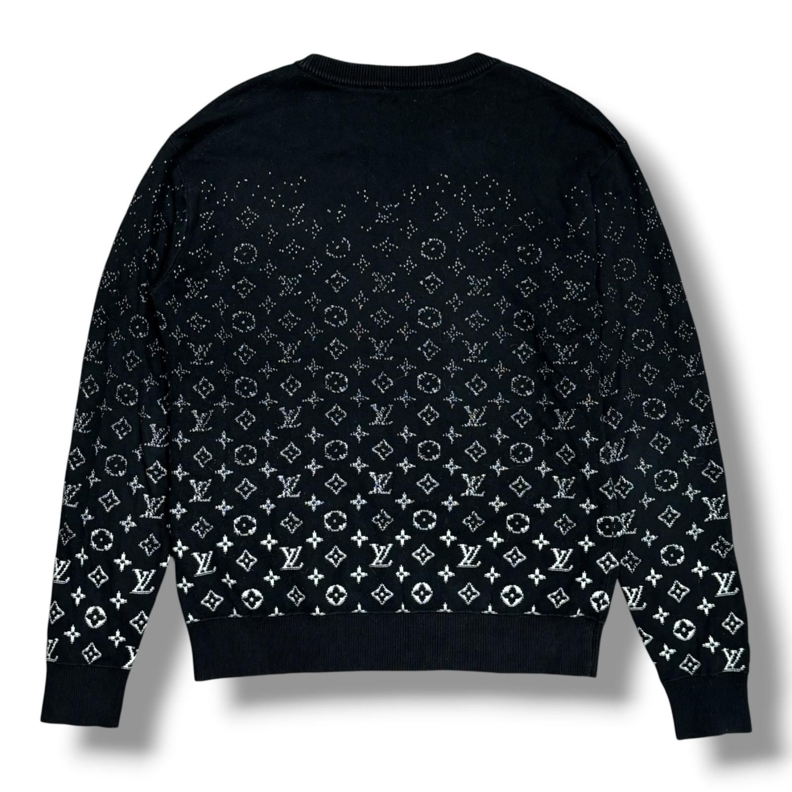 国内正規 LOUIS VUITTON グラデーションモノグラムスウェット 長袖 スウェット ルイヴィトン RM202 USO HJN87W ブラック XS （16177M） 国内正規 LOUIS VUITTON グラデーションモノグラムスウェット 長袖