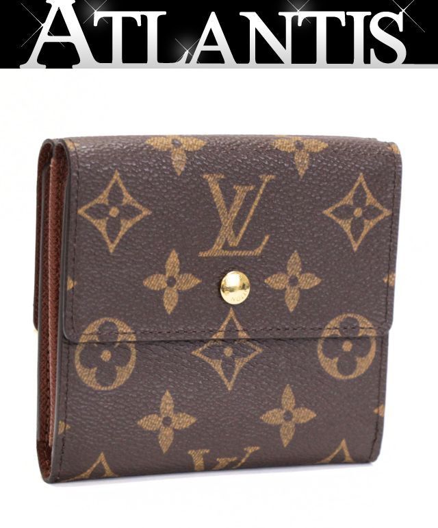 未使用 ルイヴィトン LOUIS VUITTON ポルト モネ ビエ カルト クレディ Wホック 財布 モノグラム M61652 【75102】