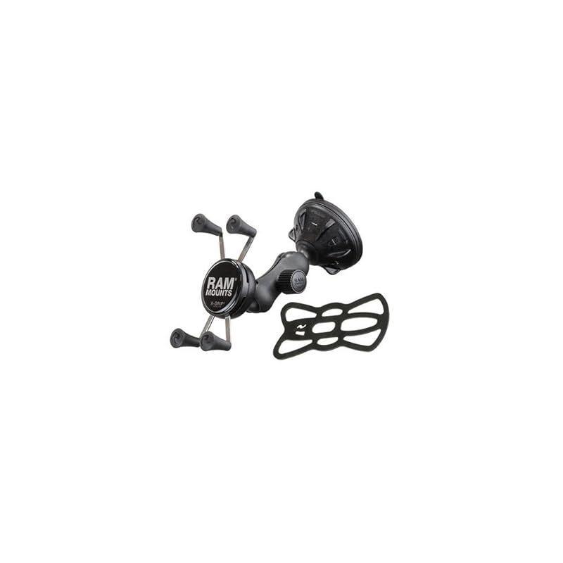 【新品】 ラムマウント(RAM MOUNTS) マウントセット Xグリップ&サクションベースセット スマートフォン用 テザー付き ブラック RAP-B-166-2-UN7U