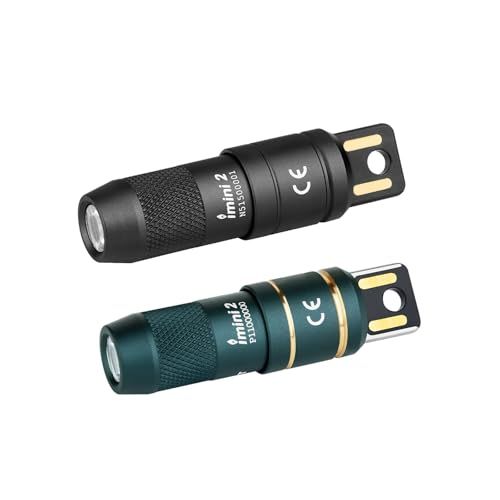 OLIGHT(オーライト) Imini2 懐中電灯 ミニライト キーホルダーライト 50ルーメン USB充電式 一瞬で点灯 小型 軽量 緊急用 強力 防災 夜道 (ブラック&エルフブルー)as 11b58849