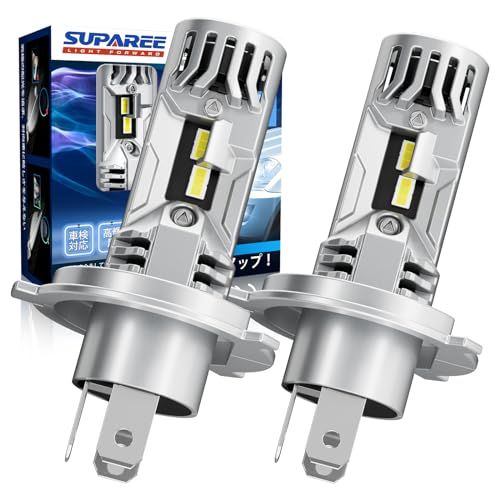 「H4 LED 超爆光モデル」SUPAREE H4 LED ヘッドライト 車検対応 爆光 10倍明るさUP 20000LM Hi/Lo切替 6500K 車/バイク用 DC12V ハロゲンサイズ 三重放熱 静音ファン 長寿命 取付簡単 高光効L c4069ce2
