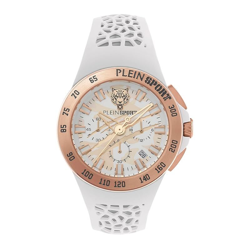 【新品】 【PLEIN SPORT】 メンズ 腕時計 Watch プレインスポーツ Thunderstorm Chrono サンダーストーム クロノ PSABA0723 クォーツ 5気圧防水 ミネラルガラス ホワイト文字盤 ステンレススチール [並行輸入品]