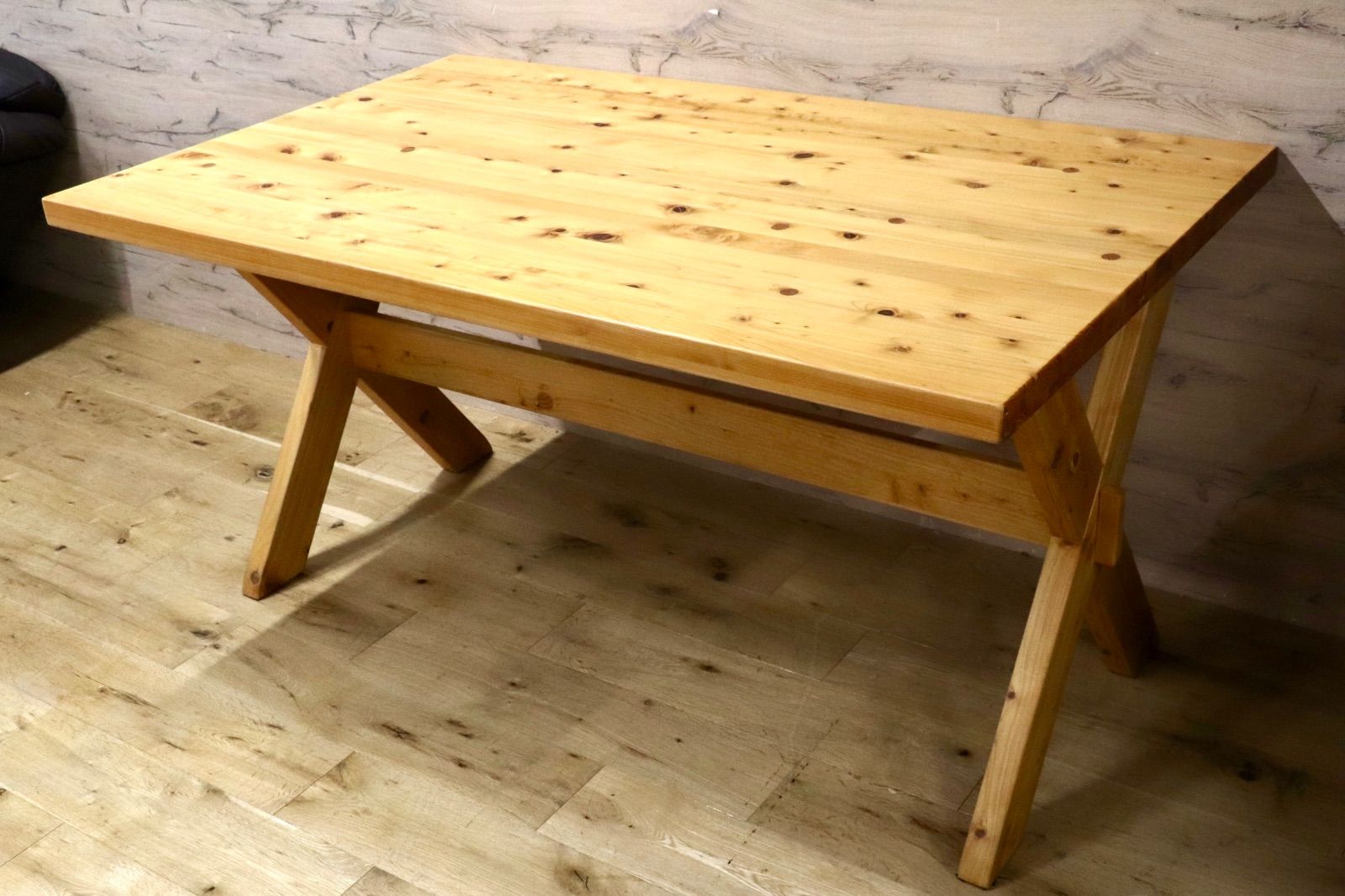 GMJH142○SHIGIYAMA / シギヤマ家具 凪 140テーブル ダイニングテーブル 食卓テーブル 作業台 ナチュラル ヒノキ材