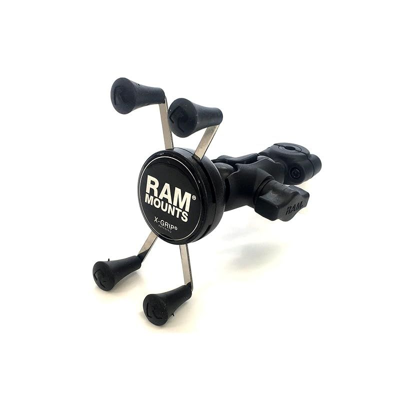 【新品】 ラムマウント(RAM MOUNTS) マウントセット Xグリップ&バーマウントベース (ショートアーム) バー径9.5mm-15.8mm.スマートフォン用 ブラック RAM-B-408-37-62-A-UN7U