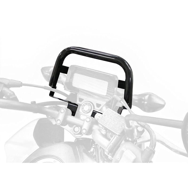 【新品】 キジマ(Kijima) バイクパーツ ステー ハンドルマウント メーターガード スチール製 GROM('21-) φ22.2mm ブラック 204-0704