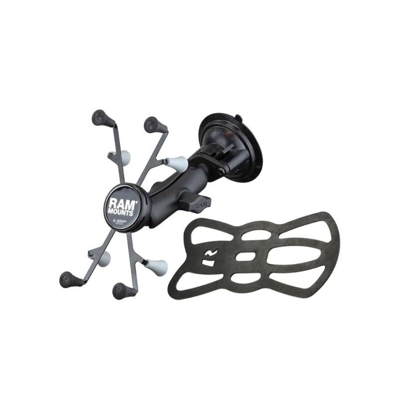 【新品】 ラムマウント(RAM MOUNTS) Xグリップ&ツイストサクションセット iPad mini用 標準アーム 1インチボール RAM-B-166-UN8U ブラック