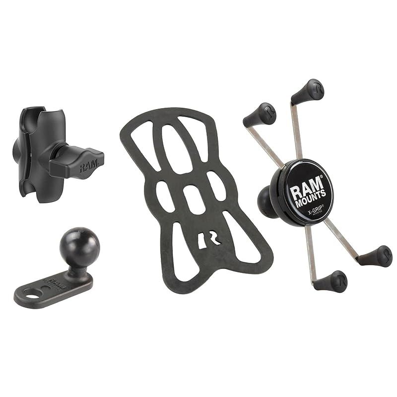 【新品】 ラムマウント(RAM MOUNTS) Xグリップ&ミラーフレームセット 11mm穴用ファブレット用 ショートアーム 1インチボール RAM-PL5
