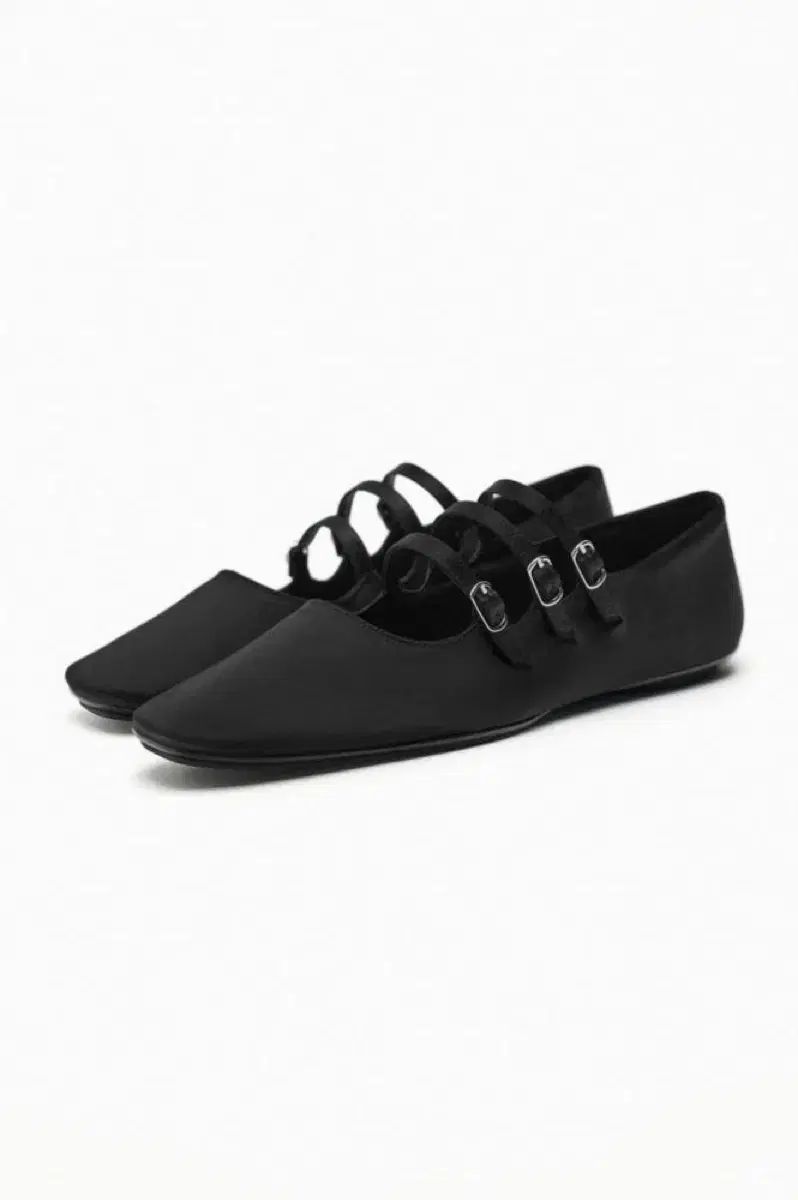 ZARA バックル バレリーナ フラットシューズ 39 250