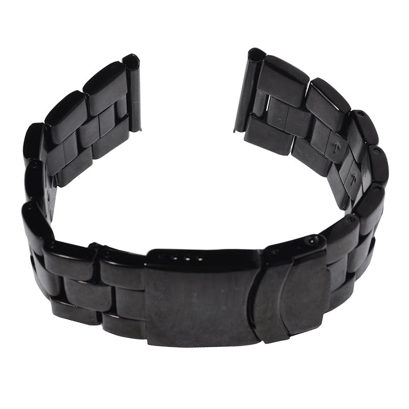 【新品】 [コプハ] COPHA 腕時計 交換 ベルト バンド ストラップ 22mm スチール ブラック Steel Bracelet Black