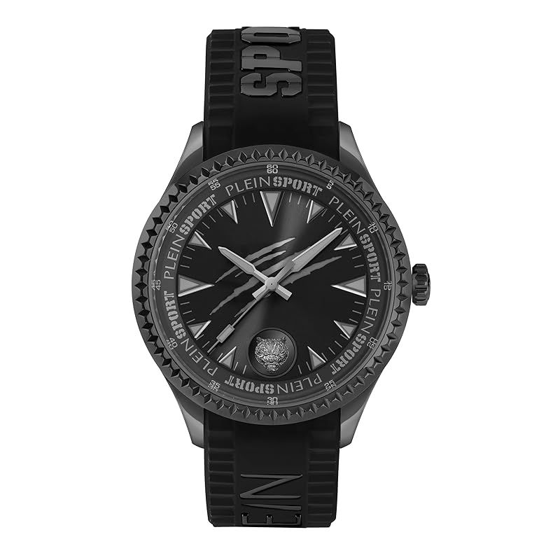 【新品】 【PLEIN SPORT】 メンズ 腕時計 Watch プレインスポーツ LINEMEN ラインマン PS5BA0424 クォーツ 5気圧防水 ミネラルガラス ブラック文字盤 ステンレススチール [並行輸入品]