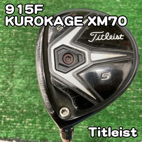 【中古】レフティーフェアウェイウッド タイトリスト 915F/KUROKAGE XM70/S/18[0789] 5W クロカゲ　レフティ　左