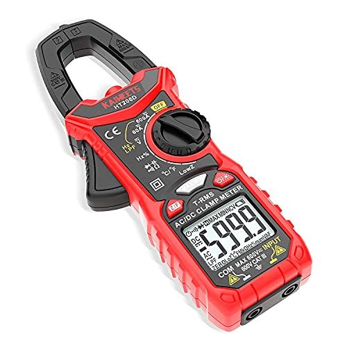 R◆KAIWEETS 6000 カウント 自動レンジ クランプ メーター テスター AC|DC電流 AC|DC電圧 T-RMS 静電容量 抵抗 ダイオード 温度 導通 NCV機能付き測定 日本語説明書(HT206D) 4de914aa