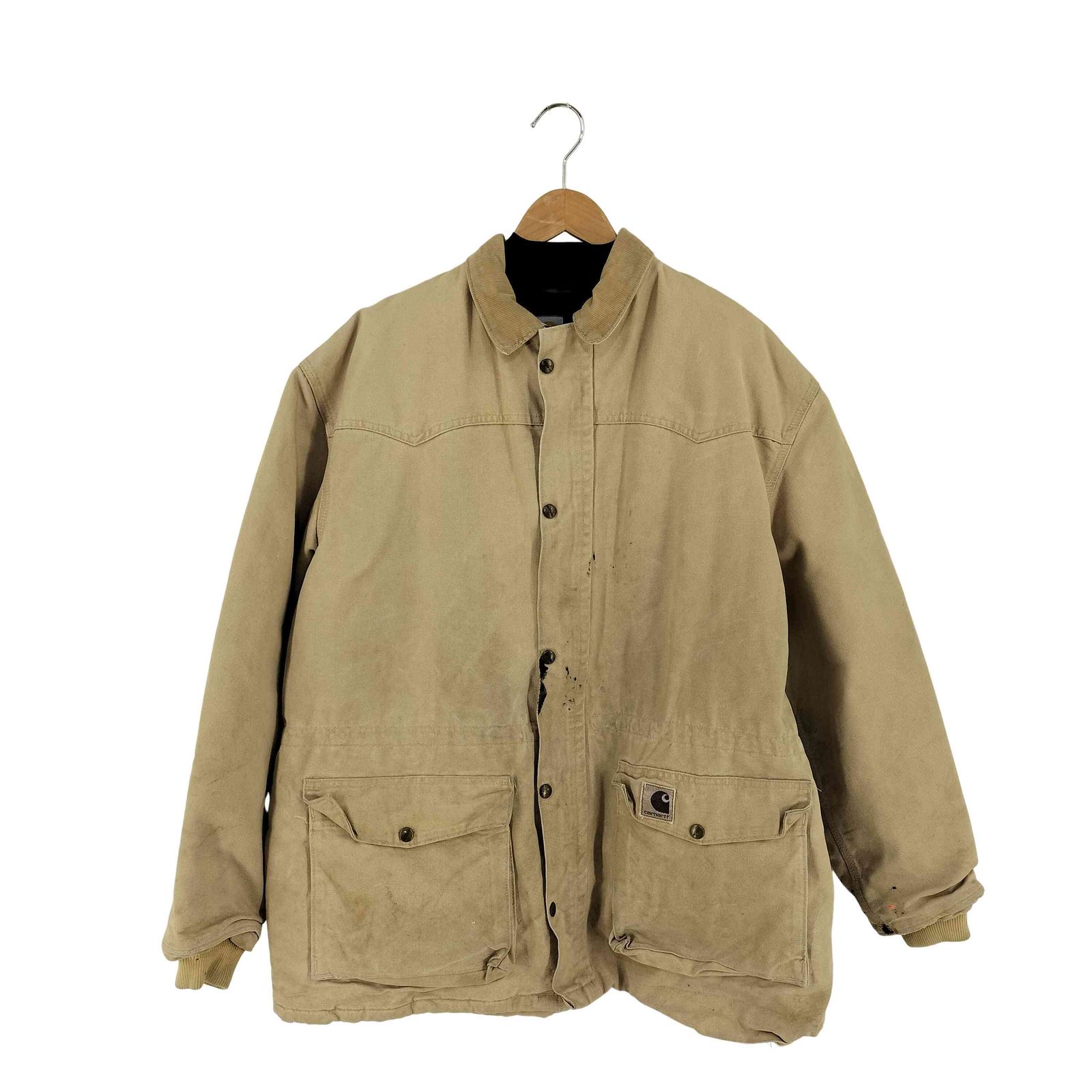 カーハート Carhartt MADE IN USA 99年製 カバーオールダックジャケット ペンキ飛び メンズ import：L