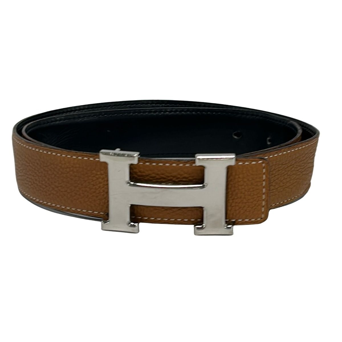 HERMES(エルメス) ベルト 80 Hベルト ゴールド×シルバー
