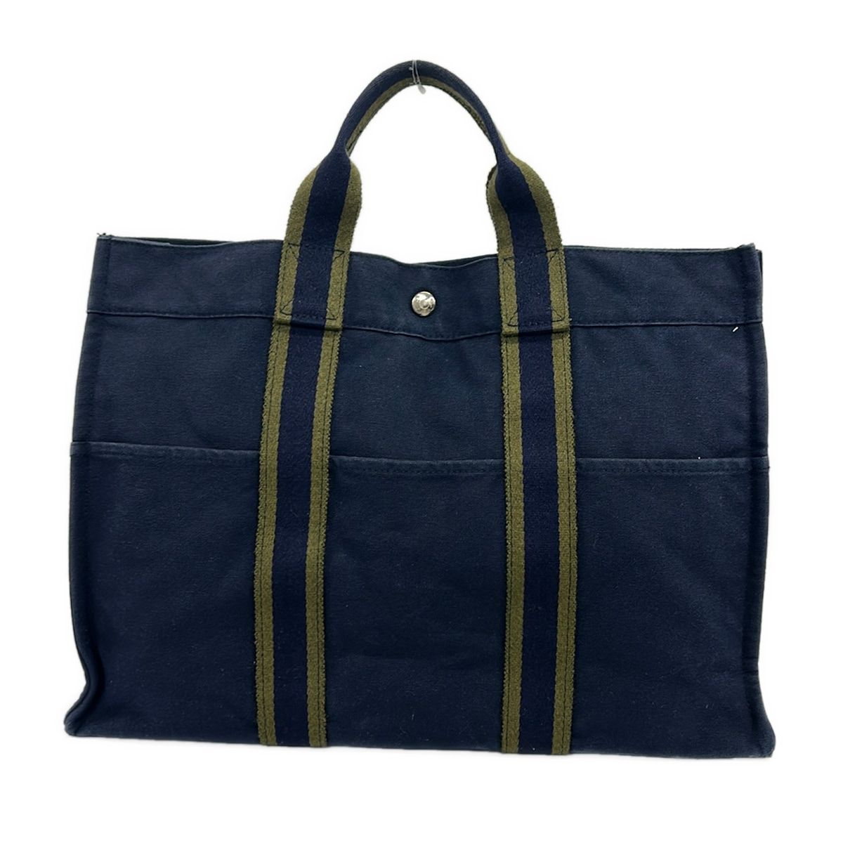 HERMES(エルメス) トートバッグ フールトゥトートMM ネイビー×カーキ