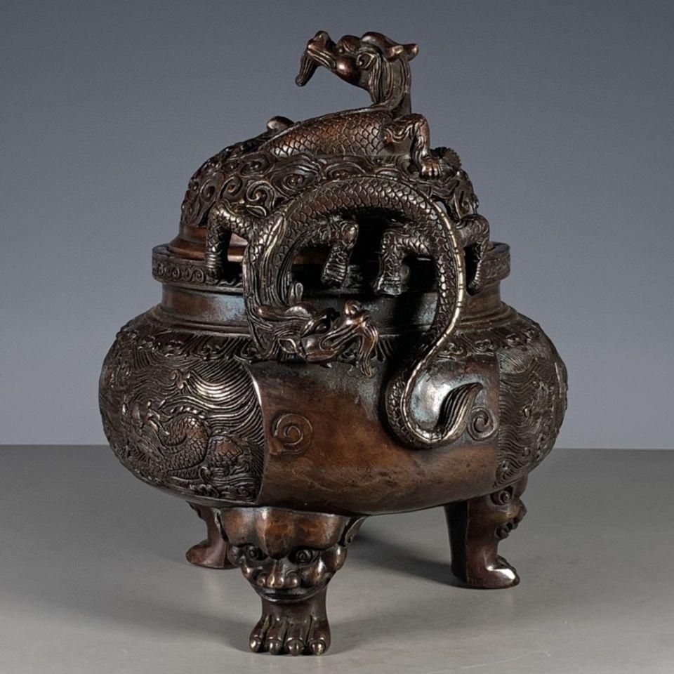 香炉 九龍 工芸品 美術品 置物 【公式通販】