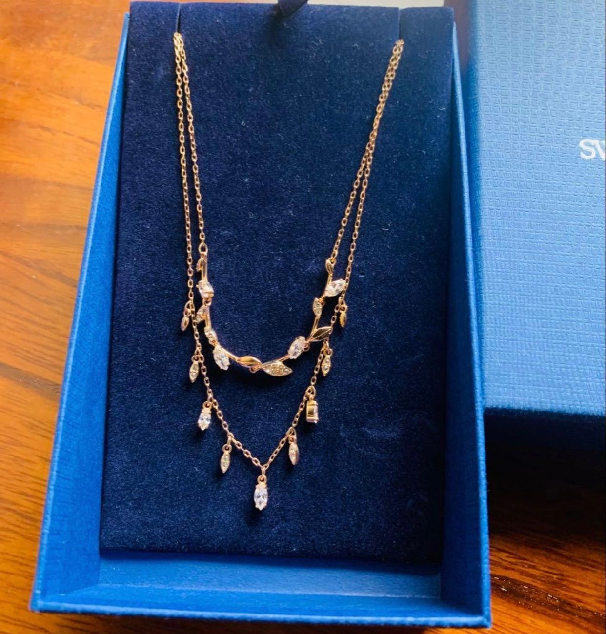スワロフスキー Swarovski Mayfly 2連ネックレス