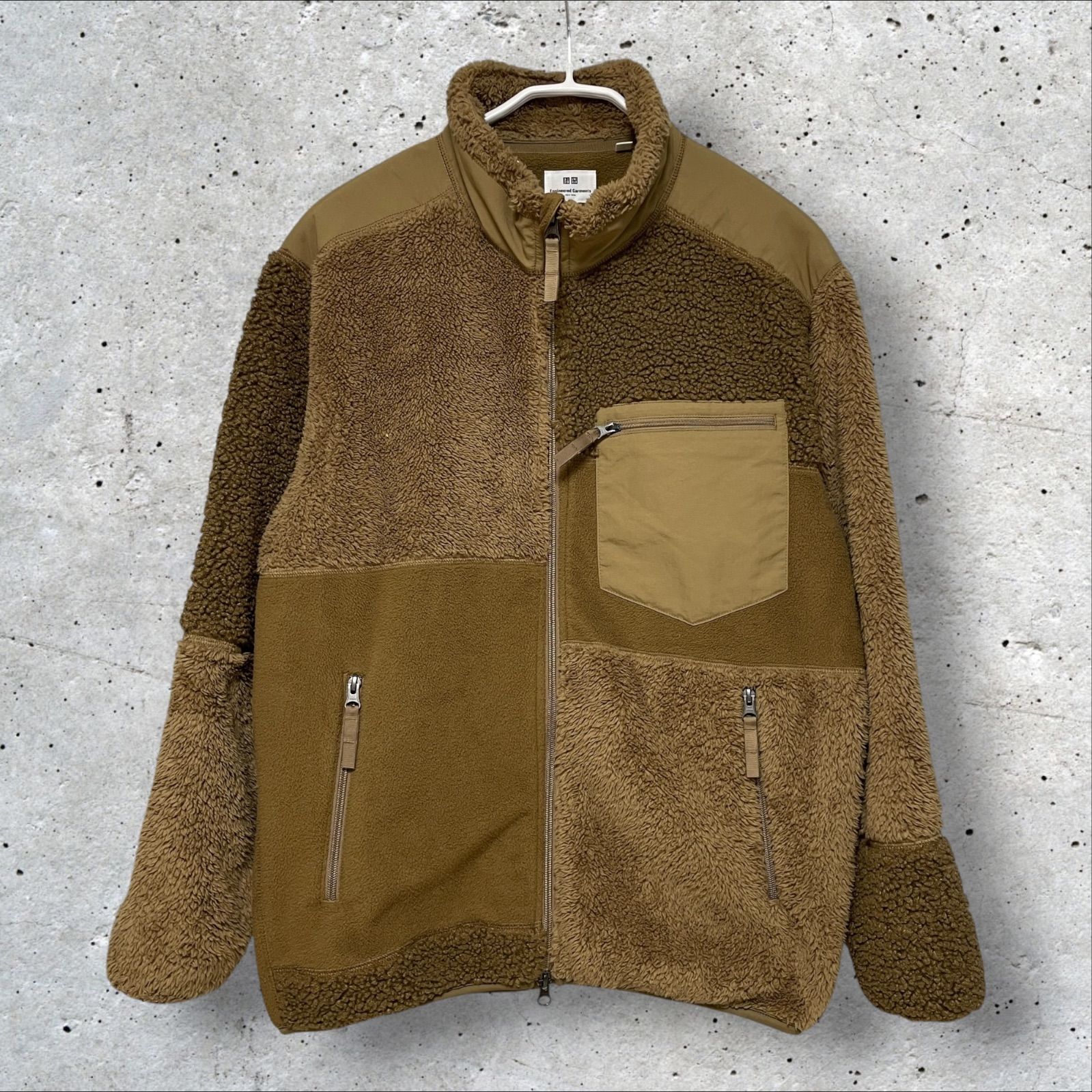 Engineered Garments × UNIQLO 切替フリースブルゾン BROWN M ユニクロ