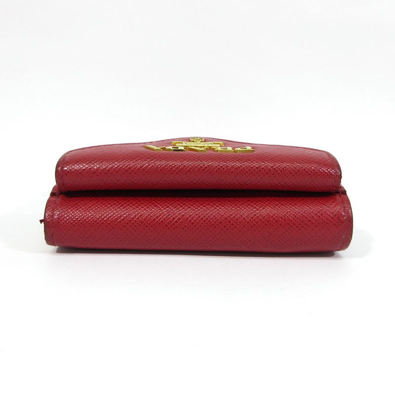 PRADA プラダ サフィアーノ 財布 赤 コンパクトウォレット1MH021 PRADA プラダ サフィアーノ 財布 赤 コンパクトウォレット1MH021 PRADA