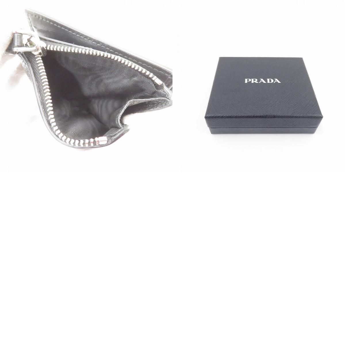 【瀬戸大橋店】 中古 PRADA | プラダ 二つ折り財布 ヴィッテロダイノ トライアングルロゴ コンパクトウォレット 2ML049_2E54_F0002 ブラック 【125】