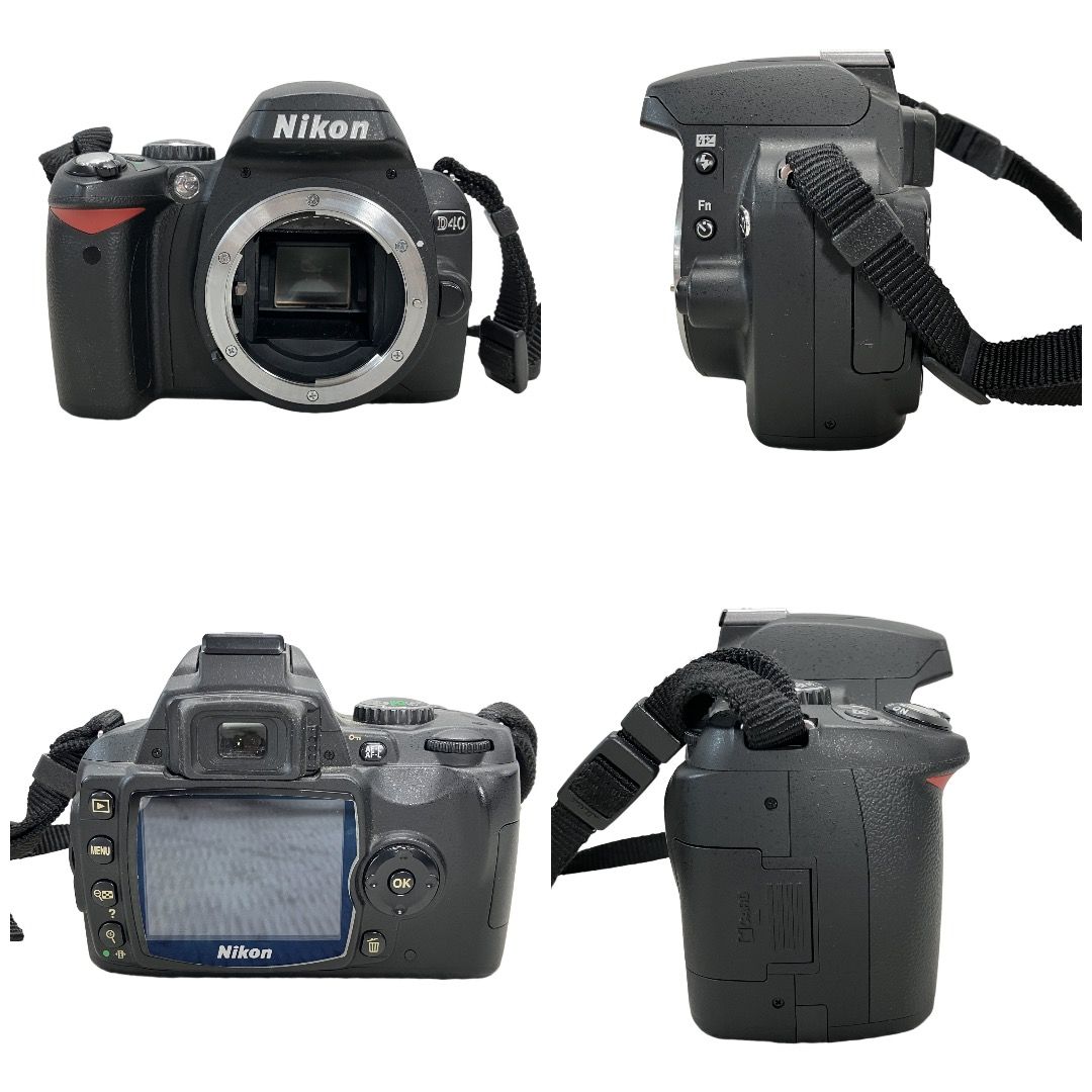 Nikon D40 AF-S DX NIKKOR ED 18-55mm 3.5-5.6GII 55-200mm 4-5.6G D40ダブルズームキットII レンズセット 一眼レフ ズームレンズ カメラ 中古 W11168347