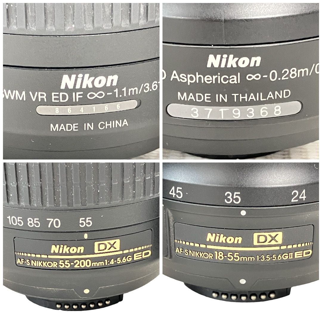 Nikon D40 AF-S DX NIKKOR ED 18-55mm 3.5-5.6GII 55-200mm 4-5.6G D40ダブルズームキットII レンズセット 一眼レフ ズームレンズ カメラ 中古 W11168347