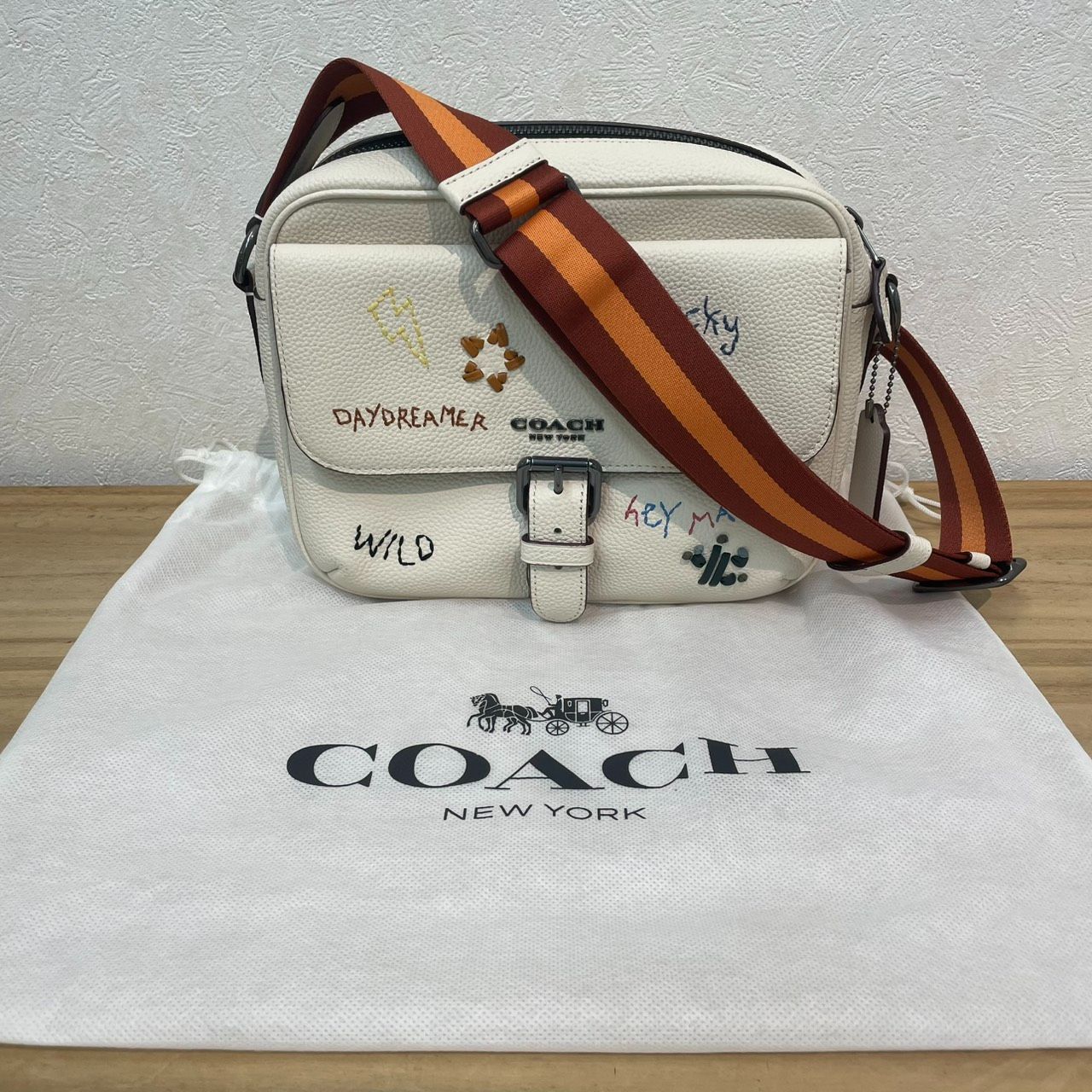 【成】美品!! COACH C8144 コーチ ハドソンダイアリー ショルダーバッグ 保存袋・冊子付 【6171YO】F7