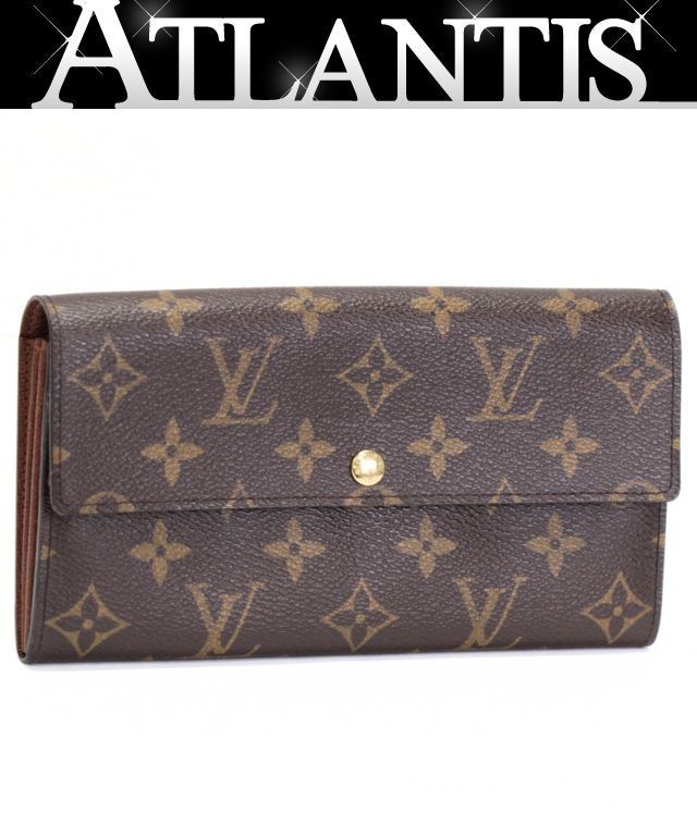 美品 ルイヴィトン LOUIS VUITTON ポシェット・ポルト モネ クレディ ファスナー付き長財布 モノグラム M61726 【75101】