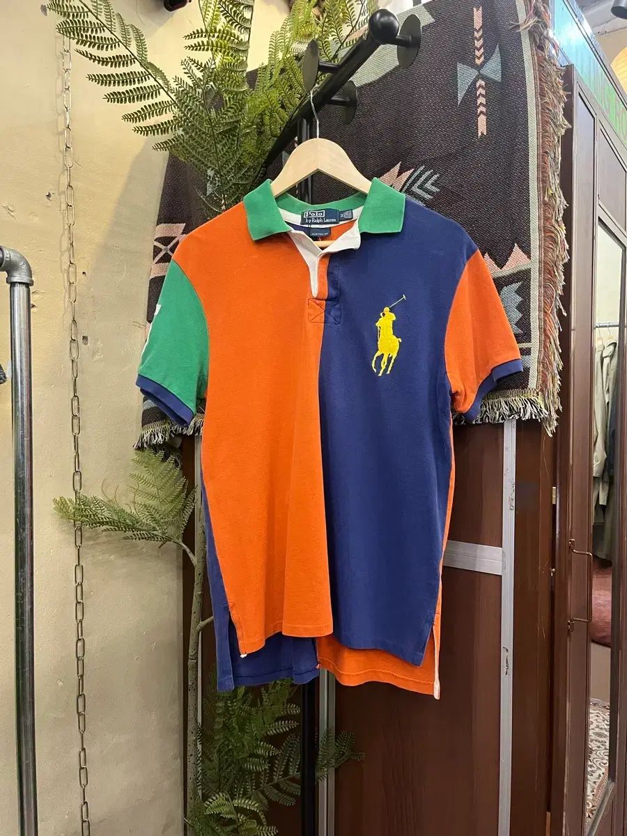 ポロラルフローレン ビックポニー カラー ブロック 半袖 カラーTシャツ #csz0007