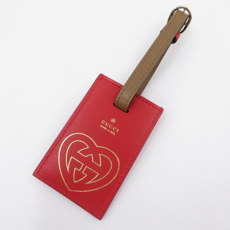 【瀬戸大橋店】 中古 GUCCI | グッチ その他小物 ラゲッジタグ レッド 【135】