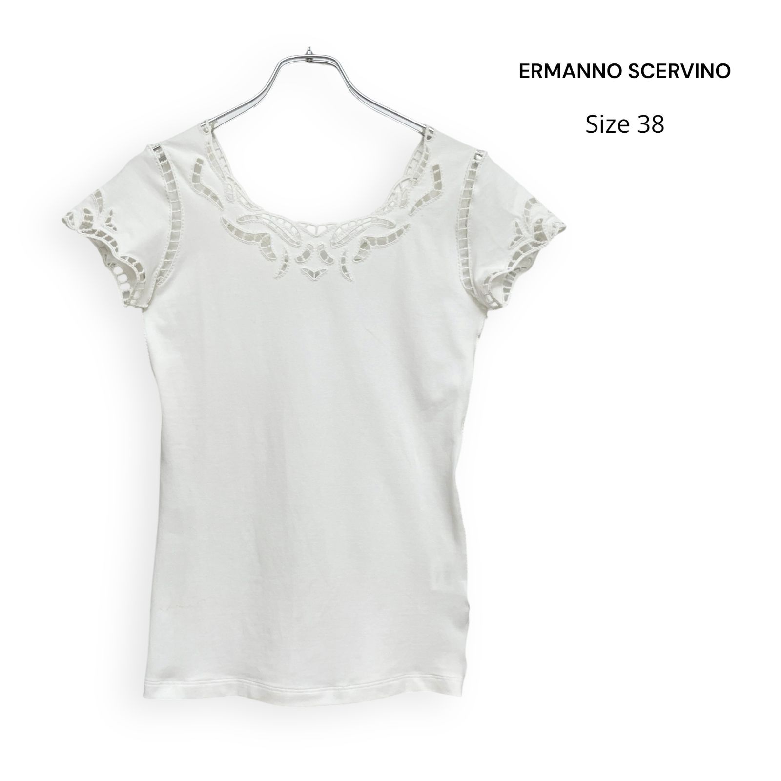 ERMANNO SCERVINO エルマンノ シェルヴィーノ レース 刺繍 半袖 
