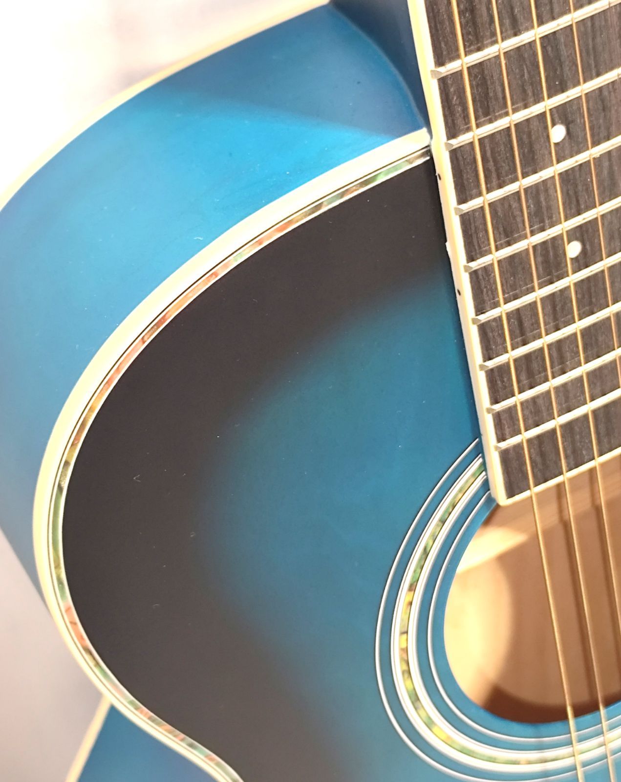 Mademu MCG40B-BL-M アコースティックギター ブルー ケース・付属品