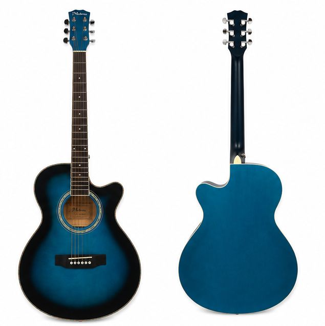 Mademu MCG40B-BL-M アコースティックギター ブルー ケース・付属品