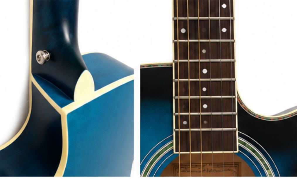 Mademu MCG40B-BL-M アコースティックギター ブルー ケース・付属品