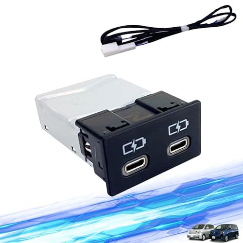WeCar ノア ヴォクシー 後部座席用 チャージャーtype-c 急速充電ポート デュアルタイプ 後席USB リヤシート用 USB追加アダプタ アクセサリー カーダブル USB充電器ts 3aa2e14b