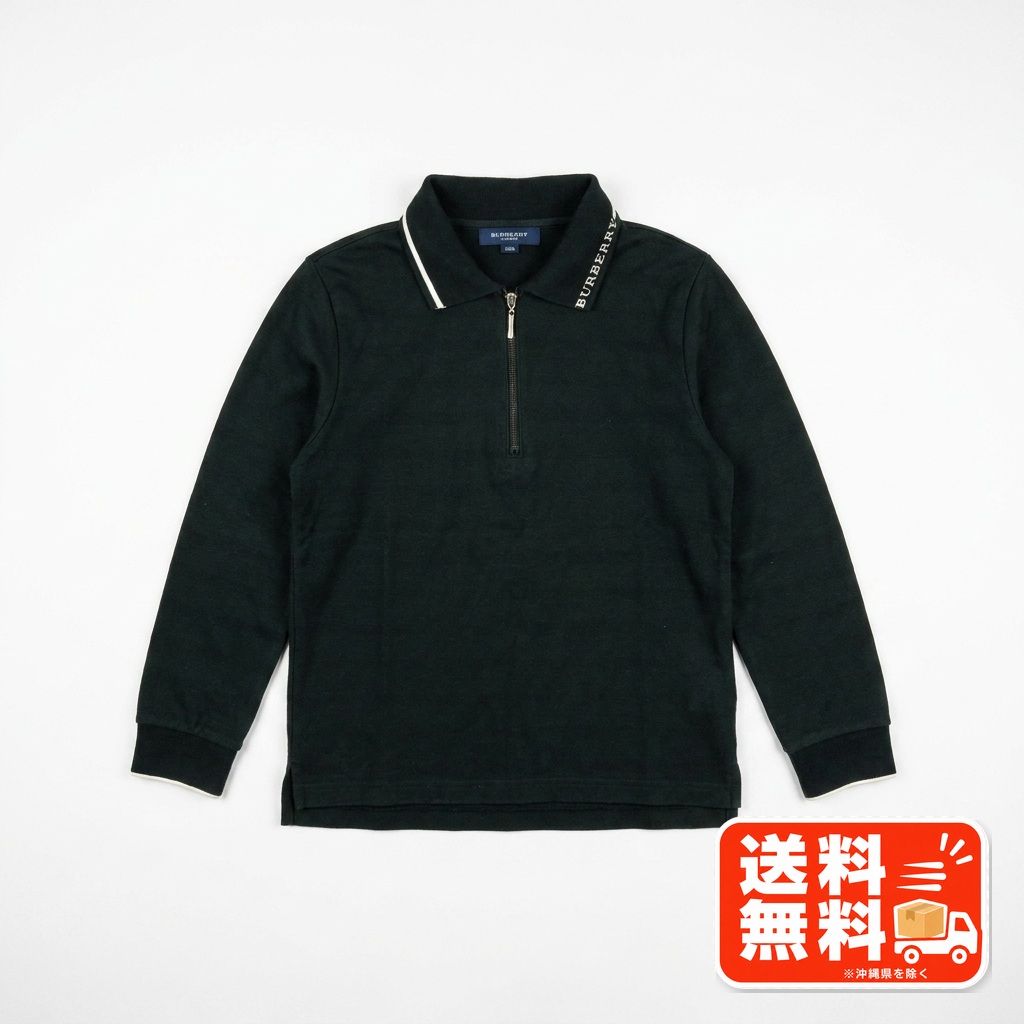 BURBERRY LONDON バーバリーロンドン ハーフジップ 長袖 ブラック 130A POLO RALPH LAUREN風