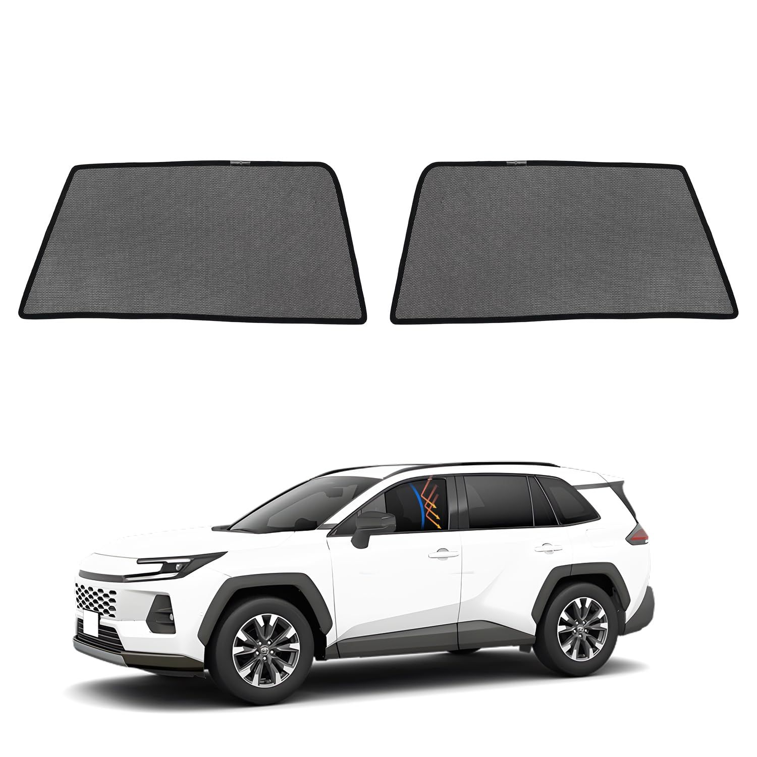 CARTIST RAV4 60系 メッシュカーテン ラブ4 遮光カーテン サンシェード サイド カーシェード AXAN64 AXAP64 XAN60 換気 UVカット マグネット式 簡単着脱 遮光 断熱 インテリア 日よけ 車種専用 アクセサ 8d65fe0a