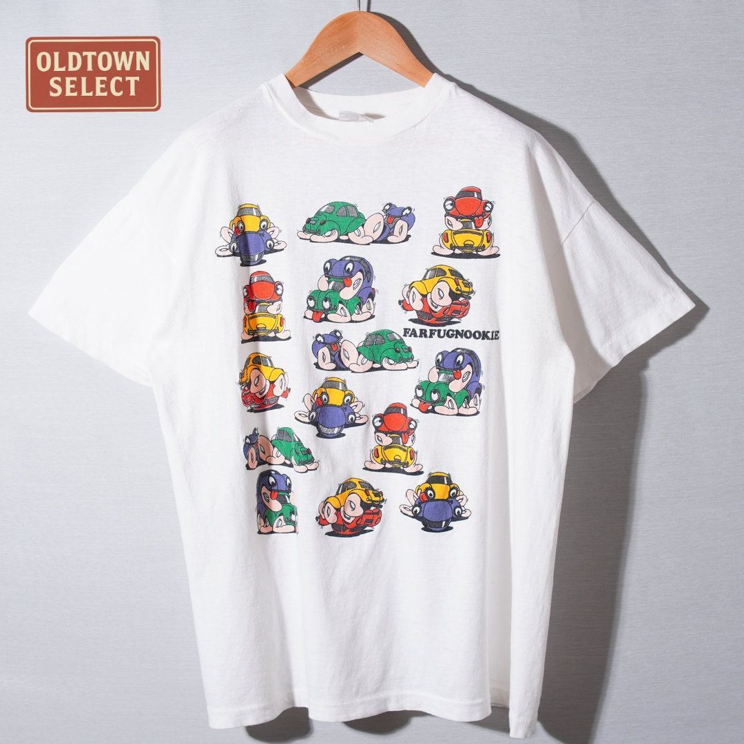 90s 四十八手 Tシャツ エロT L ホワイト ヴィンテージ Vintage Caribbean Dream カリビアンドリーム ヴィンテージT キャラT シングルステッチ アメカジ ストリート 古着 T200