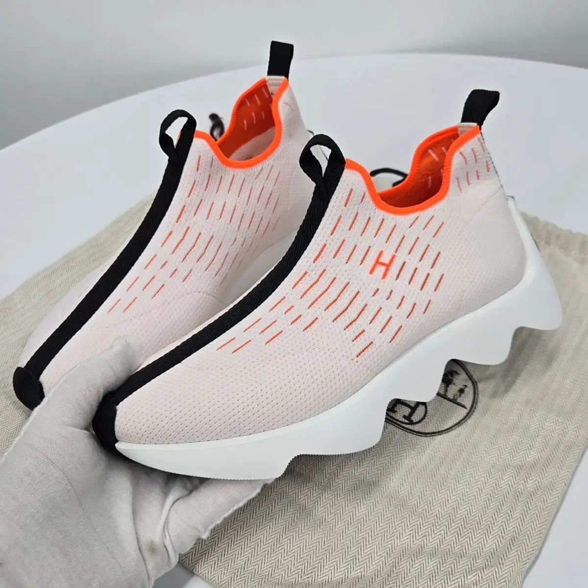 37.5サイズ Hermes エクレア ニット スニーカー