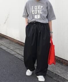 journal standard luxe イージーパンツ ワイドパンツ コクーンシルエット ブラック 日本製