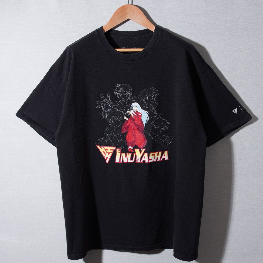 犬夜叉 Tシャツ XL ブラック Inuyasya アニメT キャラT オーバーサイズ