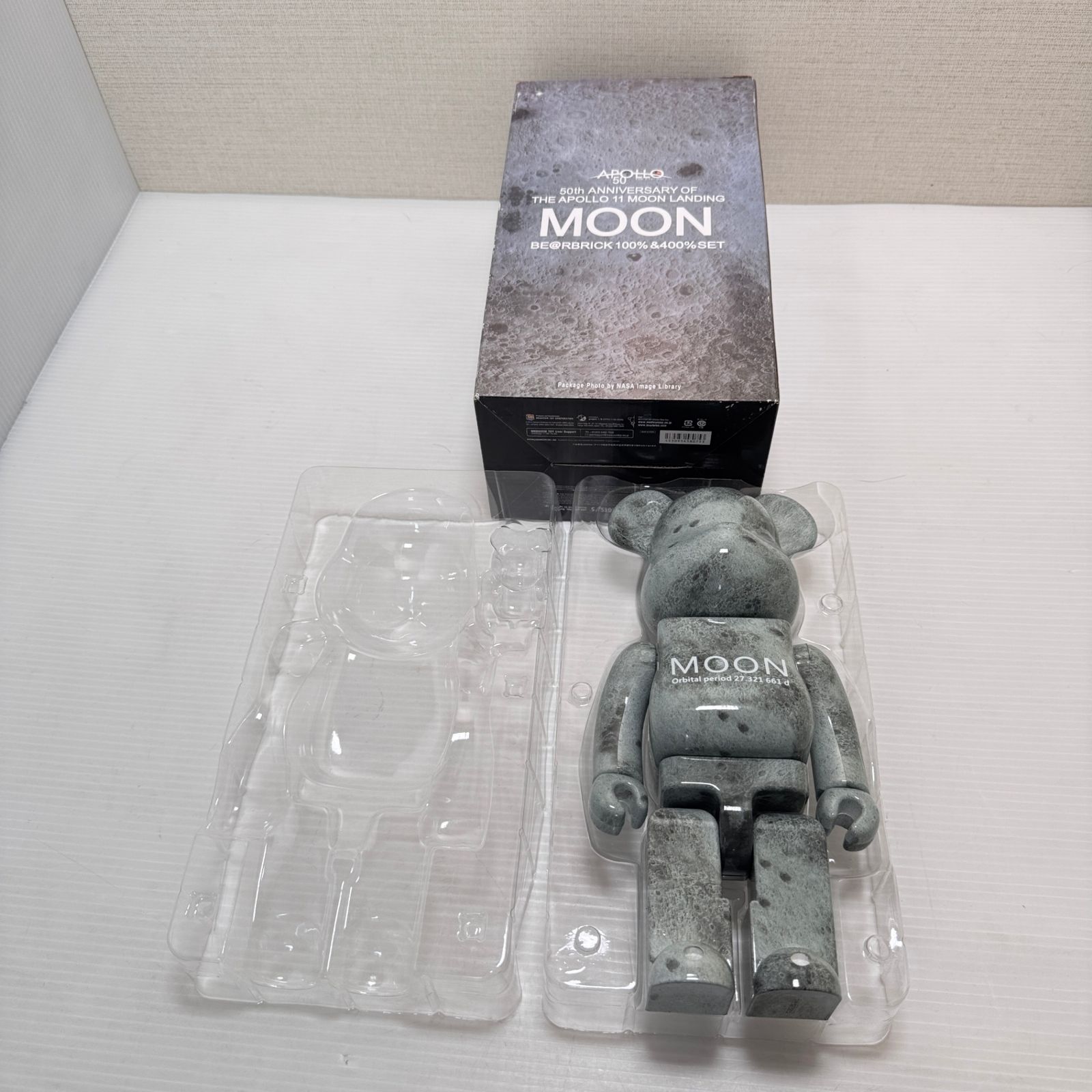 ★（欠品有り）MEDI COM TOY 　BE@BRICK　50th ANNIVERSARY OF THE APOLLO 11 MOON LANDING 100%&400%★